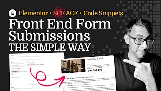 Front End Form Submission with Elementor Forms!
