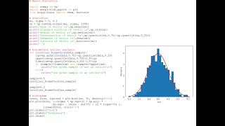 Basic Statistics (statistical measures, outlier analysis) and Histogram Using Python