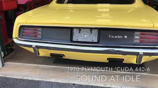 1970 Plymouth Cuda 440-6 | Sounds at Idle