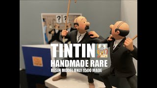 Rare Handmade Collectible Limited Edition Tintin Dupont and Dupond Resin Figurine