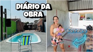 MINHA CASA ESTÁ HORRÍVEL ? MOSTREI ONDE VAI SER O BANHEIRO DA ÁREA DE LAZER | ATUALIZAÇÃO DA OBRA