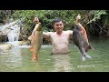 The man lived alone and caught stream fish for food. Robert | Green forest life