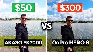 $50 Action Camera vs $300 GoPro 8! (Akaso EK7000 4K)
