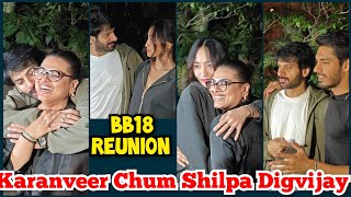 Karanveer Mehra Reunion With Chum Darang Digvijay Singh Rathee and Shilpa Shirodkar Looks Happy face