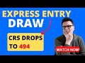 Canada Express Entry Draw News: Only a ➁ Point Drop? #ExpressEntry Draw and Pool Analysis