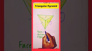 Number of face, edges and vertices in a Triangular Pyramid 🔥#maths #shortsvideo #shorts #short