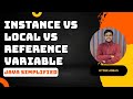Heap and Stack Memory in Java with GC, Instance vs Local vs Reference Variables, and Method Calls
