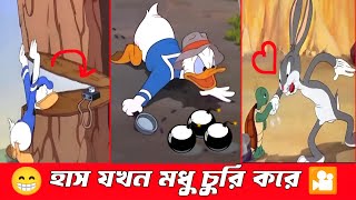 হাঁস যখন মধু চুরি করে। Bangla dubbing cartoon .