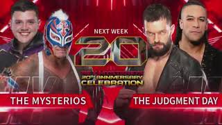 WWE RAW July 25, 2022 The Mysterios vs The Judgment Day Official Match Card