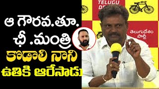 ఛీ  మంత్రి కొడాలి నాని | TDP Pilli Manikyala Rao Fires On Minister Kodali Nani | TT