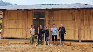 In Just One Day: Building a Cement Foundation for a Wooden House with the Help of Villagers