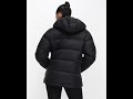 NAPAPIJRI Shiny Box Mid Length Water Repellent Hooded Puffer Jacket Black Women | Asos