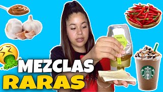 PROBANDO MEZCLAS RARAS DE COMIDA , CASI VOMITO 🤮