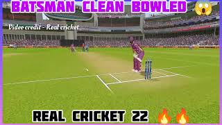 Real cricket 22 new || Batsman clean bowled feature