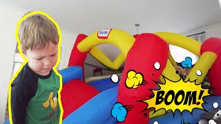 Inflatable BOUNCE HOUSE DEFLATED (SON was UPSET!) | Cloud Family Vlog