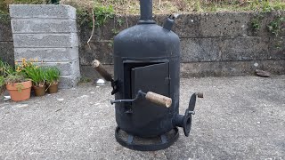 Building a wood stove from a gas cylinder