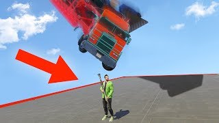 DODGE THE 500MPH TRUCK OR DIE! (GTA 5 Funny Moments)