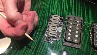 How to Intonate a Buzz Feiten System bridge - Tom Anderson Short Drop Top