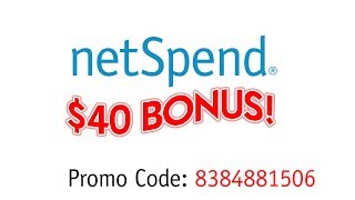 NetSpend $40 Bonus - NetSpend Prepaid Card Promo Code/Coupon Code