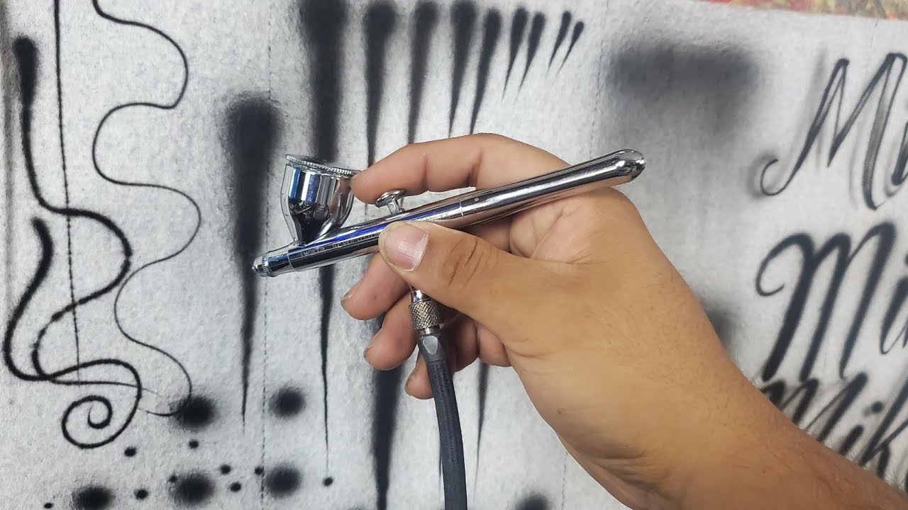 Mike's Airbrush Practice Fine Lines And Shadows - YouTube