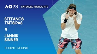 Stefanos Tsitsipas v Jannik Sinner Extended Highlights | Australian Open 2023 Fourth Round