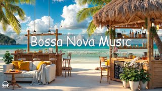 Morning Jazz at Seaside Cafe Ambience ☕ Relaxing Bossa Nova Music & Ocean Wave Sounds for Uplifting