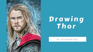Drawing Chris Hemsworth as Thor - In Stages