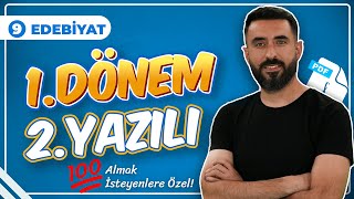 9.SINIF EDEBİYAT 1.DÖNEM 2.YAZILI SORULARI 📌 / %100 Gerçek Sorular 🔥