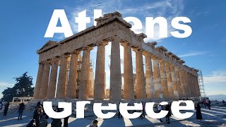 Tour of Athens, Greece. Visit Parthenon, PM Office see changing of the Guards & 1st Olympic Stadium