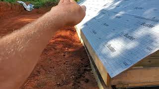 Earth Berm House 23 building construction Back filling dirt against Concrete wall