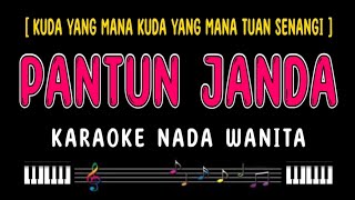 PANTUN JANDA - Karaoke Nada Wanita [ JANDA PIRANG ]