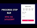 Multi Step Form with Step Progress Bar in HTML CSS & JavaScript | Day-2