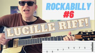 LUCILLE TABS - #6 Beginners Rockabilly Guitar lesson - Beatles at the BBC version - Little Richard