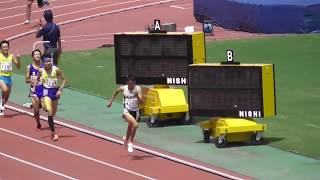 全中陸上2019大阪、男子800ｍ予選9組＆10組。松尾宥汰選手と後田築選手がそれぞれ1着。