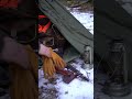 新しいカーボンポールで軍幕を立てて見た shot camp bushcraft camping ソロキャンプ キャンプ