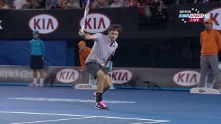 Roger Federer vs Jo Wilfried Tsonga Australian Open 2013 Highlights