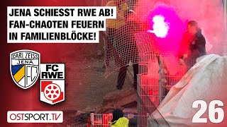 Derby kurz vor Abbruch! Leuchtraketen in Familienblöcke: CZ Jena - RW Erfurt | Regionalliga Nordost