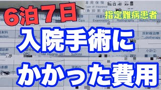 【請求額公開】特定医療受給者症を持っている指定難病患者の手術、入院費です。