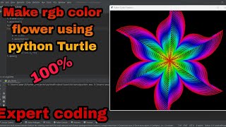 Make rgb flower using python turtle 2023 for begineers || @expertcoding3624