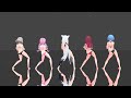 [MMD Hololive] Bla Bla Bla | Aqua & Chloe & Lamy & Marine & Fubuki | #mmd  #4k