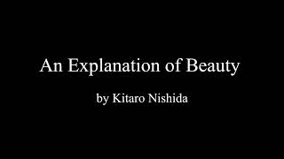 Nishida Kitaro - An Explanation of Beauty