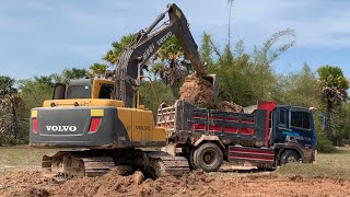 អេស្កាវ៉ាទ័រចូកដីដាក់ឡាន Excavator Volvo Excavation Car Truck