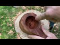 bushcraft carving how to make kukusa from green wood　 1.