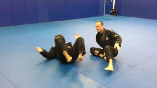 Z Guard Sweep | This is a great way to use the Knee shield.