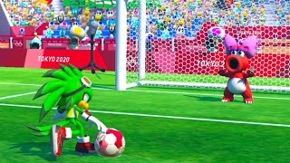 Mario and Sonic at the Olympic games Tokyo 2020 football Jet vs Peach and Bowser (2 player )