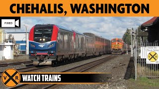 Chehalis, Washington, USA | LIVE Train Camera (Fixed View – North)