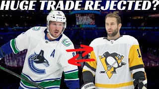 Huge NHL Trade Rejected - Canucks & Pens were really close on a JT Miller Trade