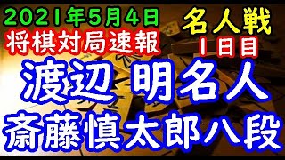 将棋対局速報▲斎藤慎太郎八段(1勝1敗)ー△渡辺 明名人(1勝1敗) 第79期名人戦七番勝負第３局 １日目[矢倉]