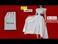 DIY No sew Maxi dress cutting tutorial |How to make a NO Sew Dress in 5 minutes | DIY clothing hacks