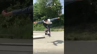 【スケボー図鑑】ハーフキャブ180のスロー動画🛹トッシーの1発#スケボー #skater #skate